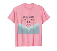 Gemini Season Celestial Zodiac Art Astrology T-Shirt, Men, Pink, S