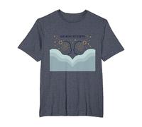 Gemini Season Celestial Zodiac Art Astrology T-Shirt, Men's Big and Tall, Heather Blue, 2X Tall