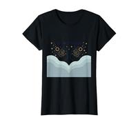 Gemini Season Celestial Zodiac Art Astrology T-Shirt, Women, Black, XXL