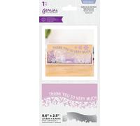 Gemini Slimline Curve Border Edgeables Metal Die - Thank You So Very Much