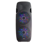 Gemini Sound As-215Blu-Lt Professional Audio Multi-Led Party Lights Dual 15" Inch Loudspeakers, 3000-Watt Wireless Audio System Peak Class Ab Built-In Amp With Heavy-Duty Abs Cabinet