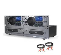 Gemini Sound CDX-2250i Dual Rack Mountable Professional Audio Pitch Control DJ Equipment Multimedia CD Media Player with Audio CD, CD-R, and MP3 Compatible with USB Input