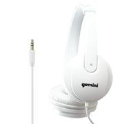 Gemini Sound DJX-200 White Professional DJ Headphones - Over-Ear Monitor with 40mm Drivers, Ultra-Comfort Ear Cups, Noise Isolation, Lightweight Design for DJing, Gaming, Podcasting, Music Production