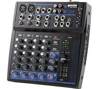 Gemini Sound Gem-08USB - Compact 8 Channel Analogue Mixer Including 2 Mic Channels, 3 Band EQ, USB Playback From USB Devices, And Bluetooth Streaming