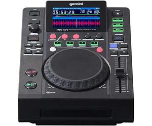 Gemini Sound Mdj-600 - Professional Cd/Media Player With 4 Hot Cues And Auto/Manual Looping, Colour Screen, Midi, 24-Bit/192Khz Soundcard