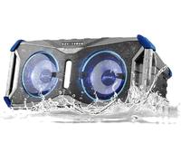 Gemini Sound SoundSplash 400W Floating Waterproof Wireless Bluetooth Speaker, LED Light Show, Dual 8” Woofers & NFC Pairing - Perfect for Pool Parties, Beach, Travel & Home Fun (Gray/Blue)