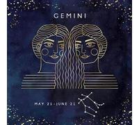 ♊ GEMINI the Twins May 21 - June 21 Astrological Zodiac Sign Soft Matt Foiled Greeting Card by Kingfisher (Gemini)