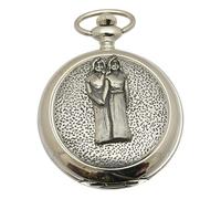 Gemini The Twins Pocket Watch Pewter Fronted Quartz Personalised Gift 149