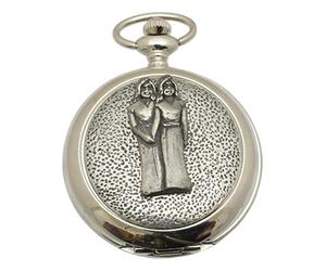 Gemini The Twins Pocket Watch Pewter Fronted Quartz Personalised Gift 149