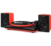 Gemini TT-900BR Stereo Turntable System + Speakers Red Record Player Hifi Vinyl
