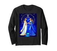 Gemini Twins Beneath a Starry Sky Long Sleeve T-Shirt
