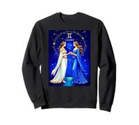 Gemini Twins Beneath a Starry Sky Sweatshirt