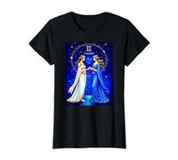 Gemini Twins Beneath a Starry Sky T-Shirt