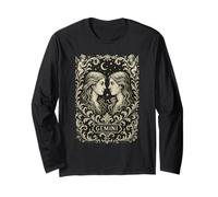 Gemini Vintage Engraving Graphic Long Sleeve T-Shirt