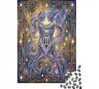 Gemini Zodiac 1000 Piece Jigsaw Puzzle,Home Wall Decor,Great Gifts,Educational Toy Celestial,Impossible Challenge,Premium Cardboard,Adults & Kids 14+,Stress Relief 52x38cm