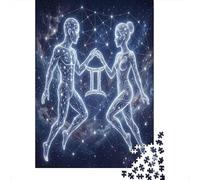 Gemini Zodiac 1000 Piece Jigsaw Puzzle,Premium Cardboard,Educational Toy,Home Wall Decor Galaxy,Gift Idea,Adults & Kids 14+,Impossible Challenge,Stress Relief 70x50cm