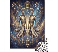 Gemini Zodiac 1000 Piece Jigsaw Puzzle,Stress Relief,Premium Cardboard,Whimsical Challenge Celestial,Educational Toy,Home Wall Decor,Gift Idea,Adults & Kids 14+ 38x26cm