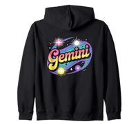 Gemini Zodiac Astrology Cosmic Horoscope Twins Zip Hoodie