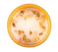 Gemini Zodiac Candle with Lavender & Cedarwood Fragrance, Citrine Chips, and Spiritual Crystal for Good Luck