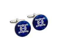 Gemini Zodiac Cufflinks for Men - Astrological Star Sign (May 21 - June 20) - The Twins Constellation Gift - Wedding, Stocking Filler & Secret Santa Accessory