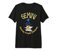 Gemini Zodiac Gnome Astrology Birthday Twins Symbol Graphic Premium T-Shirt