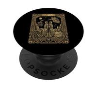 Gemini Zodiac Horoscope Tarot Card Style PopSockets Adhesive PopGrip