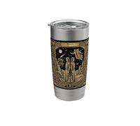 Gemini Zodiac Horoscope Tarot Card Style Stainless Steel Insulated Tumbler