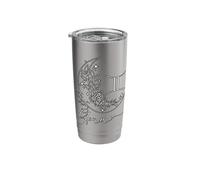 Gemini Zodiac Moon Floral Celestial Astrology Graphic Stainless Steel Insulated Tumbler