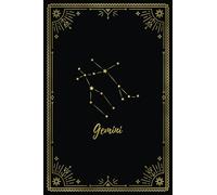 Gemini: Zodiac Notebook - Gemini Constellation - Star Sign Lined Journal - Black and Gold