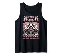 Gemini Zodiac One Gaze Two Universes Astrology Art Tank Top