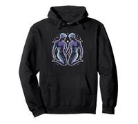 Gemini Zodiac Queen Facts Badge Birthday Horoscope Astrology Pullover Hoodie