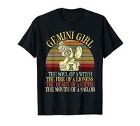 Gemini Zodiac Sign Funny born in May June Sunflower Lover T-Shirt