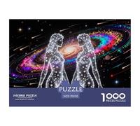 Gemini Zodiac Signs Wooden Jigsaw Puzzle Waterproof 1000 Piece Puzzles for Adults Gifts Impossible Challenging Games