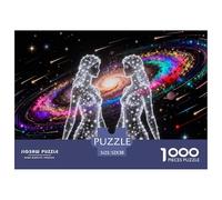 Gemini Zodiac Signs Wooden Jigsaw Puzzle Waterproof 1000 Piece Puzzles for Adults Gifts Impossible Home Decoration