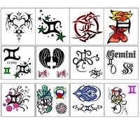 Gemini Zodiac Star Sign Collection (Gemini Temporary Tattoos)