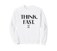 Gemini Zodiac Think Fast Twins Air Sign Astrology Sweatshirt