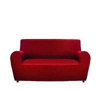 GEMITEX 4 Seater Sofa Cover in Plain Fabric and Stretch, Polyester rubber, Bordeaux, COPRIDIVANO 4 POSTI CON SCHIENALE FINO A 280 CM