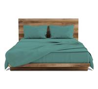 GEMITEX Bed Set Made in Italy in 100% Cotton, Plain Colour, Double Size, Cotton Line, Brass Colour, with Anti-Pilling and Hypoallergenic Treatment