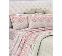 GEMITEX Cotton Bed Set, 100% Breathable Cotton Free of Harmful Substances, Certified Quality Standard 100 by OEKO-TEX Confidence in Textile, Double Bed, G24/Pink, Designed in Italy