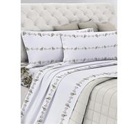 GEMITEX Cotton Bed Set, 100% Breathable Cotton Free of Harmful Substances, Certified Quality Standard 100 by OEKO-TEX Confidence in Textile, Double Bed, G20/Taupe, Designed in Italy