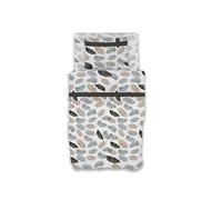 GEMITEX Cotton Bed Set, 100% Cotton, Breathable, Free of Harmful Substances, Certified Quality Standard 100 by OEKO-TEX Confidence in Textile, Single, G22/White, Designed in Italy