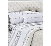 GEMITEX Cotton Bed Set, 100% Cotton, Breathable, Free of Harmful Substances, Certified Quality Standard 100 by OEKO-TEX Confidence in Textile, Double Size, G20/Grey, Designed in Italy