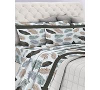 GEMITEX Cotton Bed Set, 100% Cotton, Breathable, Free of Harmful Substances, Certified Quality Standard 100 by OEKO-TEX Confidence in Textile, Double Size, G22/White, Designed in Italy