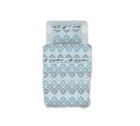 GEMITEX Cotton Bed Set, 100% Cotton, Breathable, Free of Harmful Substances, Certified Quality Standard 100 by OEKO-TEX Confidence in Textile, Single, G24/Blue, Designed in Italy