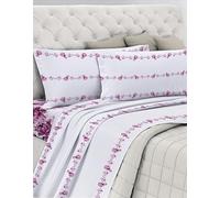 GEMITEX Cotton Bed Set, 100% Cotton, Breathable, Free of Harmful Substances, Certified Quality Standard 100 by OEKO-TEX Confidence in Textile, Double Size, G20/Fuchsia, Designed in Italy