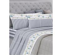 GEMITEX Cotton Bed Set, 100% Cotton, Breathable, Free of Harmful Substances, Certified Quality Standard 100 by OEKO-TEX Confidence in Textile, Double Size, G26/Grey, Designed in Italy