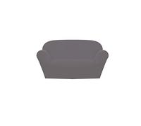 GEMITEX Flexible 2-Seater Sofa Cover Grey Made in Italy by Universal Bi-Elastic with Curtain Rods