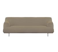 GEMITEX FLEXY 4 Seater Sofa Cover Taupe Made in Italy UNIVERSAL BIELASTIC WITH CURTAIN Poles