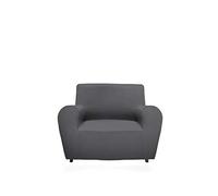 GEMITEX Magical Sofa Cover, Made in Italy, 1 Seater, Grey, Made of Plain and Stretch Fabric, New Fit, 96% Polyester and 4% Elastane, Sofas