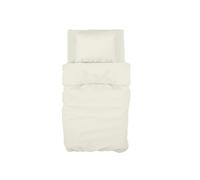 GEMITEX Single Bed Sheet Set, 100% Cotton, Beige, Plain Colour, Anti-pilling and Hypoallergenic, Made in Italy Design, Includes Top Sheet 150 x 280 cm, Fitted Bottom 90 x 190 cm, 1 Pillowcase